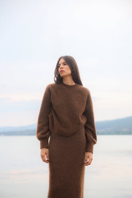 Style Icon Collection Strickpullover im Cropped-Fit aus Mohair-Mix - curated by Maja Weyhe Hazel 6