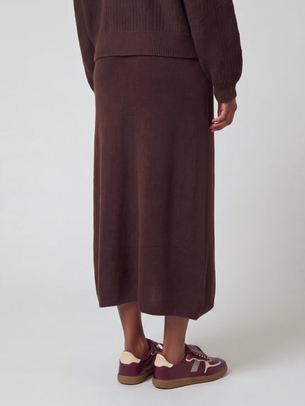 VERO MODA Maxi-Rock mit elastischem Bund Schoko 5