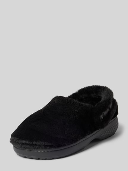 Crocs Instappers met imitatiebont Zwart - 1