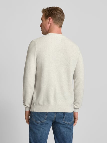 MCNEAL Strickpullover mit gerippten Abschlüssen Ecru Melange 5