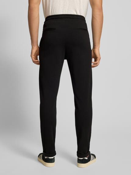 ONLY & SONS Regular fit stoffen broek met tunnelkoord, model 'NEWKODYL LIFE LINUS' Zwart - 5