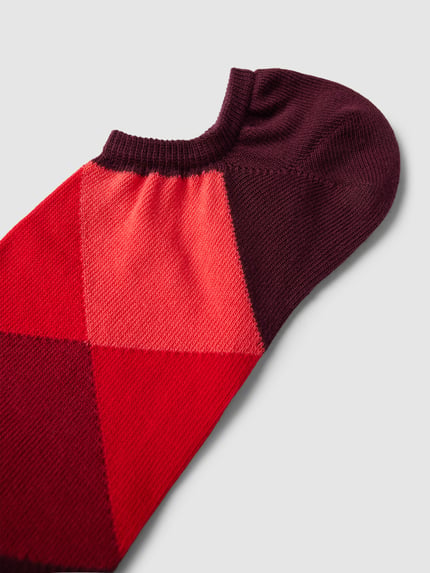 Burlington Sneakersocken mit Karomuster Modell 'Clyde' Rot 2