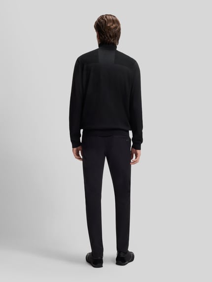 BOSS Green Regular Fit Rollkragenpullover aus Woll-Mix Modell 'Momentum' Black 5