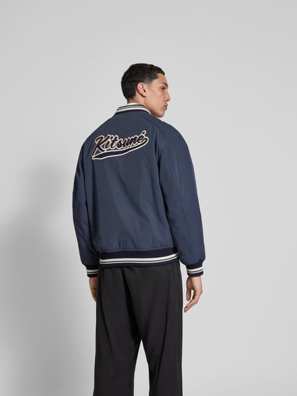 MAISON KITSUNÉ Blouson mit Druckknopfleiste Marine 5
