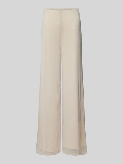 s.Oliver RED LABEL Wide Leg Stoffhose mit Effektgarn Beige 2