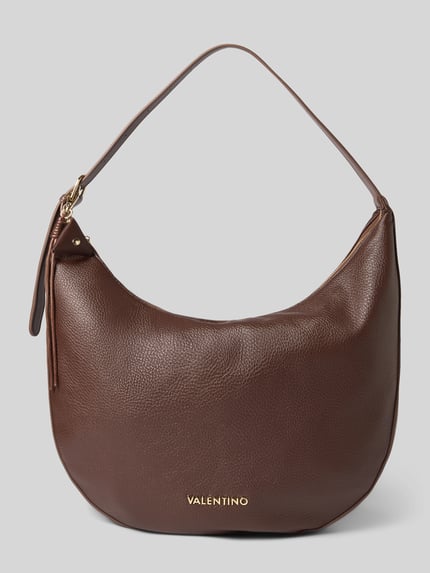 Produktfoto, Schultertasche aus Kunstleder mit verstellbarem Henkel von Valentino Bags, braune Farbe, strukturierte Oberfläche, Damen Umhängetasche