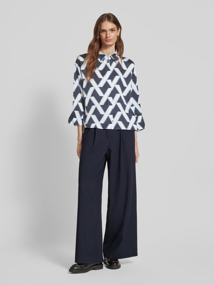 someday. Hemdbluse mit verdeckter Knopfleiste Modell 'Zitano' Marine 1