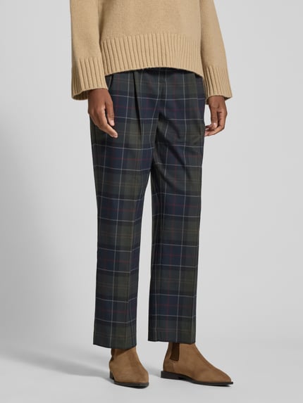 Barbour Regular Fit Bundfaltenhose mit Bügelfalten Marine 4