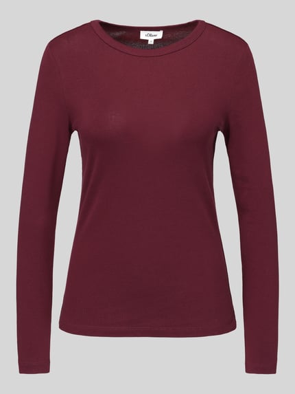 s.Oliver RED LABEL Slim fit shirt met lange mouwen van puur katoen Bordeaux - 2