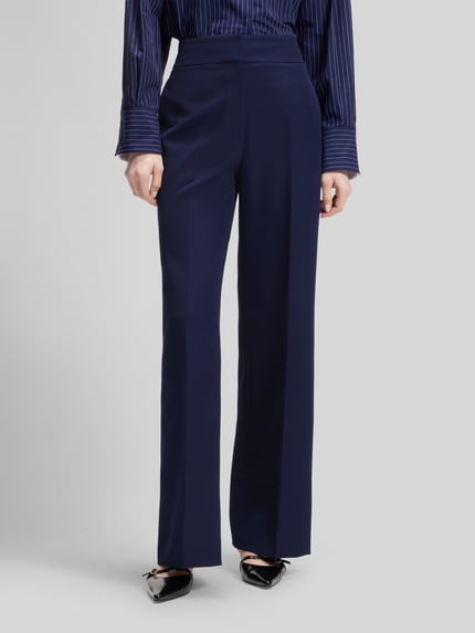 HUGO Wide Leg Hose mit hohem Bund Modell 'HIMIA1' Marine 4