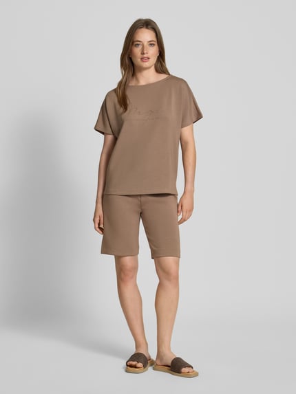 Christian Berg Woman Sweatshirt mit 1/2-Arm Mittelbraun 1