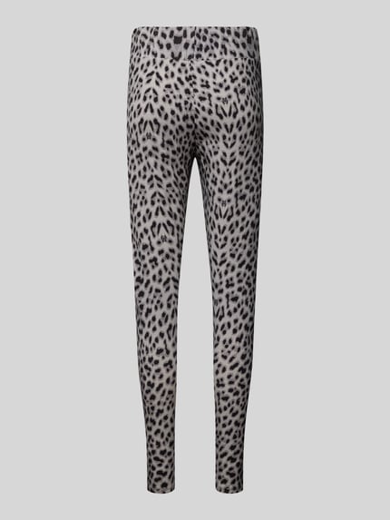 OH APRIL Legginsy o kroju super skinny fit z szerokim pasem model ‘Rita’ Średnioszary 3