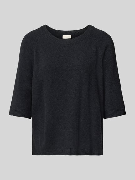 Milano Italy Strickpullover mit 3/4-Arm Black 2