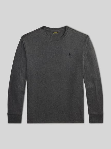 Polo Ralph Lauren Regular Fit Langarmshirt aus reiner Baumwolle Mittelgrau 2