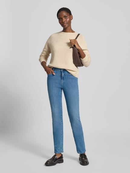 Christian Berg Woman Jeansy o kroju slim fit z kieszeniami z tyłu Jeansowy niebieski 1