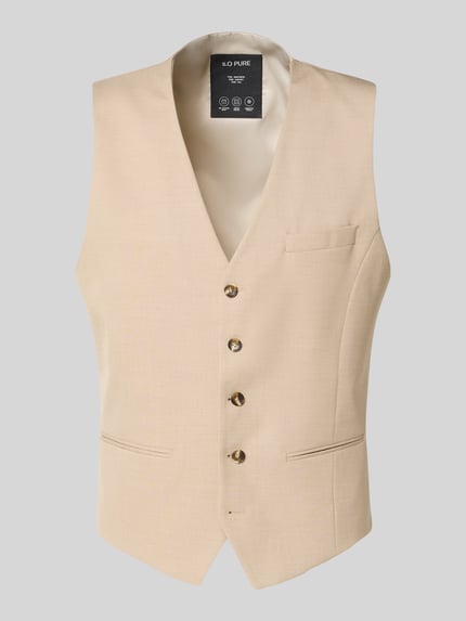 s.Oliver BLACK LABEL regular fit gilet met viscose Beige - 2