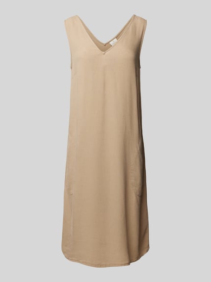 Kaffe Minikleid aus Viskose-Leinen-Mix Modell 'milia' Taupe 2