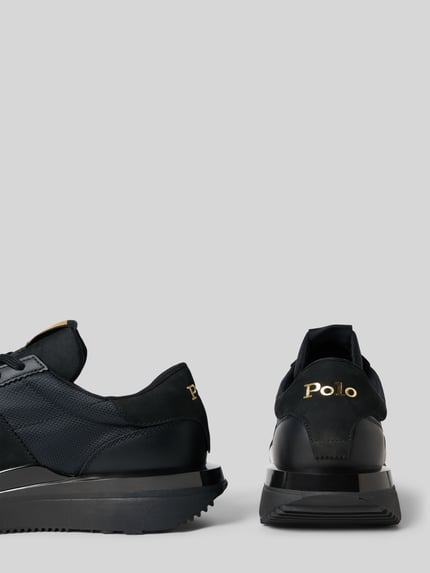 Polo Ralph Lauren Low top sneakers met rundleer-aandeel Model 'TRAIN 89' Zwart - 2