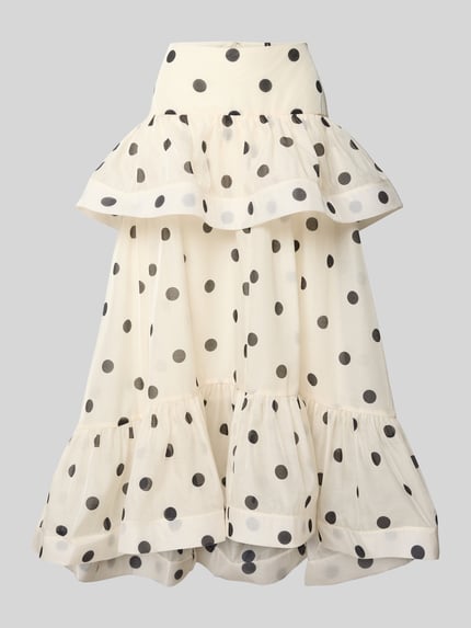 Uitlopende maxi-rok met volants model 'DOROTHY' Shop The Look MANNEQUINE