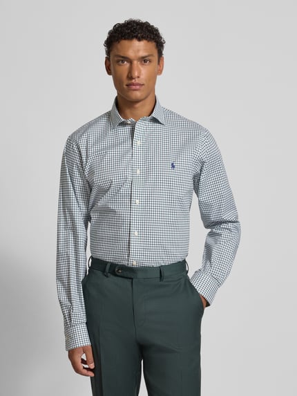 Polo Ralph Lauren Koszula biznesowa o kroju regular fit z kołnierzykiem typu kent Zielony 4
