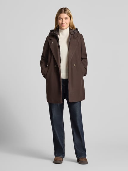 VERO MODA Mantel mit abnehmbarer Kapuze Modell 'VMGRACE' Schoko 1