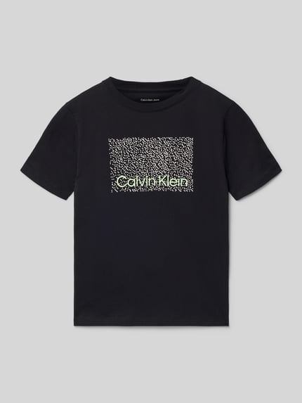 Calvin Klein Jeans Regular Fit T-Shirt aus reiner Baumwolle Modell 'PERFOMATION' Black 1