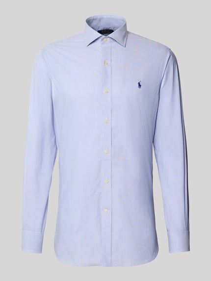 Polo Ralph Lauren Regular Fit Business-Hemd mit Logo-Stitching Bleu 2