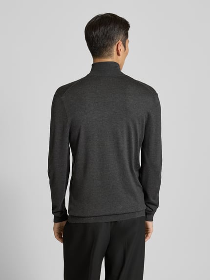 MCNEAL Rollkragenpullover aus Viskose-Mix Dunkelgrau Melange 5