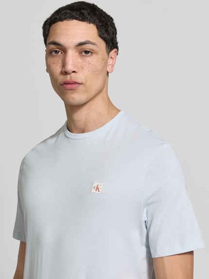 Calvin Klein Jeans T-Shirt mit Label-Patch Modell 'BADGE' im 2er-Pack Weiss 3