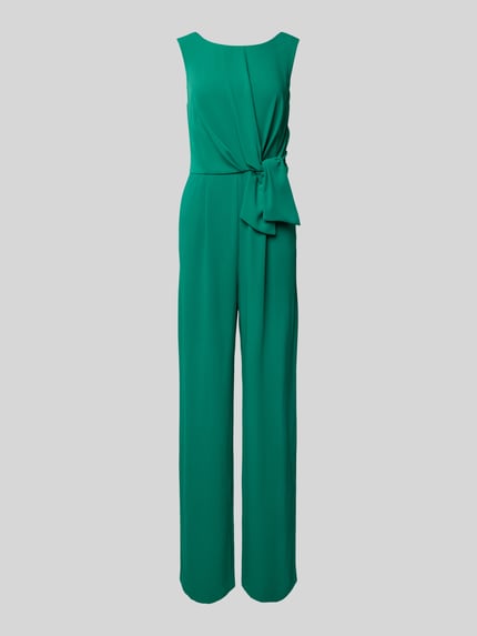 Christian Berg Cocktail Jumpsuit met knoopdetail Grasgroen - 2