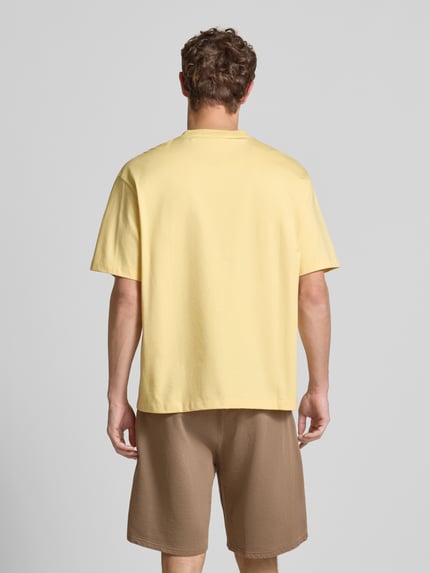 Calvin Klein Jeans T-shirt met labelstitching Geel - 5
