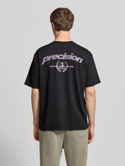 Męski t-shirt Regular Fit T-Shirt aus Baumwoll-Mix Modell 'CASPIAN' von Only & Sons, efekt: jednolity kolor, aplikacja: napis, okrągły dekolt, krótki rękaw, materiał: mieszanka bawełny, całkowity widok z tyłu