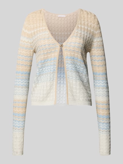 Produktfoto, Strickjacke aus Viskose-Mix Modell 'ROSALYN' von Guess, gerader Schnitt, V-Ausschnitt, Knopfverschluss, Pastellfarben