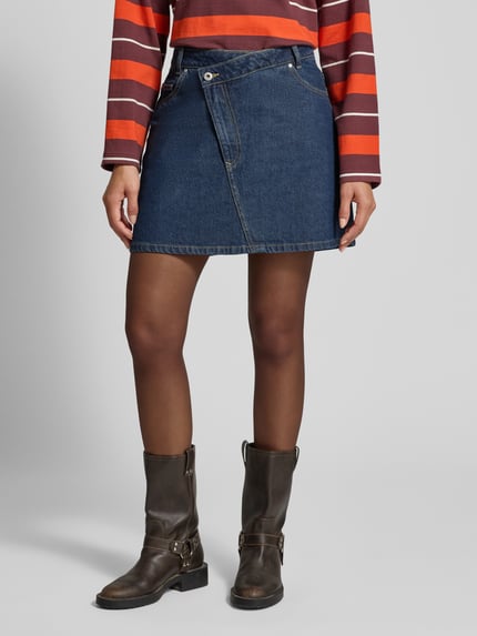 Jake*s Casual Jeansrock in asymmetrischem Design Jeansblau 4