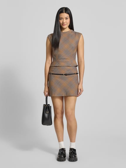 MANGO Minirock mit Gürtel Modell 'MELO' Camel 1