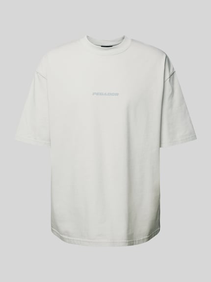 PEGADOR Oversized T-Shirt mit Label-Print Hellgrau 2