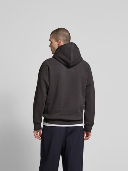 Wood Wood Oversized Hoodie mit Label-Print Anthrazit 5