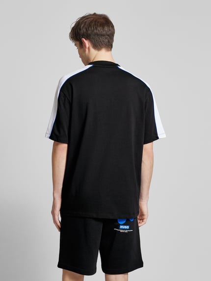 HUGO Blue NOWOŚĆ w P&C*: T-shirt z nadrukiem z logo Czarny 5