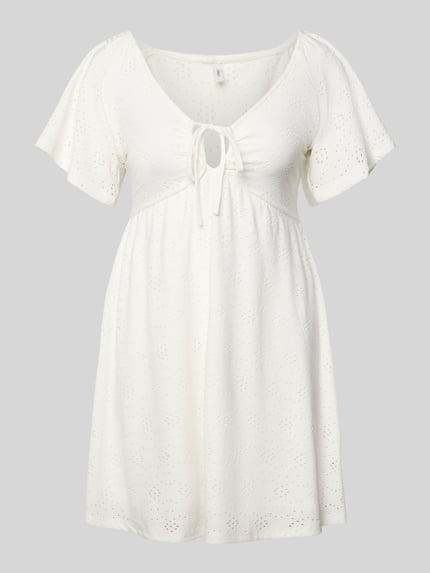 ONLY Tailliertes Freizeitkleid mit Ausbrenner-Effekt Modell 'SMILLA' Offwhite 2