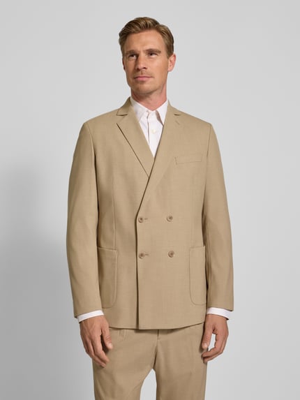 s.Oliver BLACK LABEL Marynarka o kroju slim fit z kołnierzem z połami Camel 4