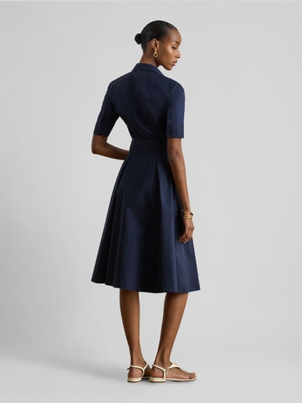 Lauren Ralph Lauren Nauwsluitende overhemdjurk van katoenmix Marineblauw - 5