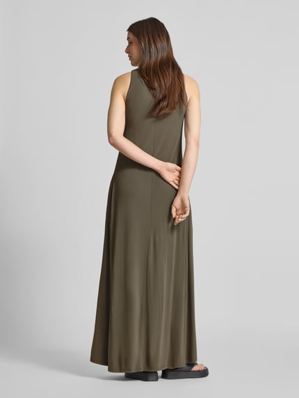 MM by Max Mara Midi-jurk met ronde hals, model 'ACCENTO' Olijfgroen - 5