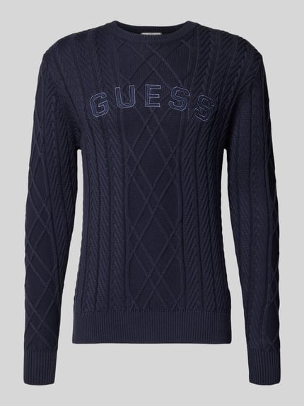 GUESS Strickpullover aus Baumwoll-Modal-Mix Marine 2
