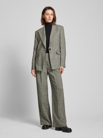 windsor. Blazer aus Viskose-Leinen-Mix Mittelgrau 1