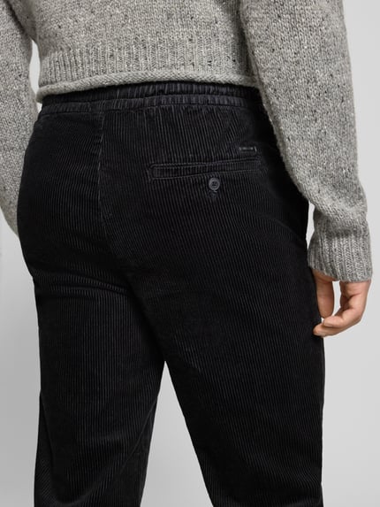 ONLY & SONS Spodnie sztruksowe o kroju tapered z mieszanki bawełny model ‘LINUS’ Czarny 3