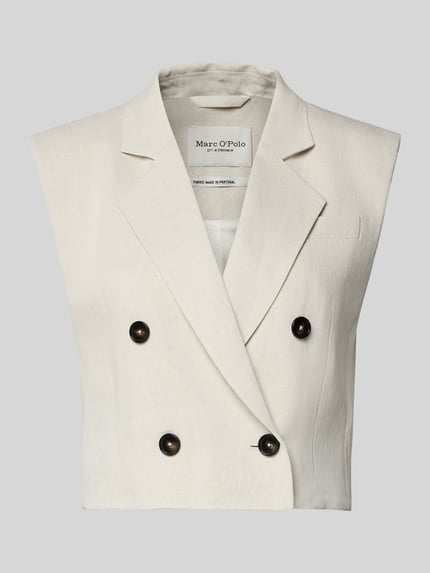 Regular Fit Weste aus Viskose-Leinen-Mix Shop The Look MANNEQUINE