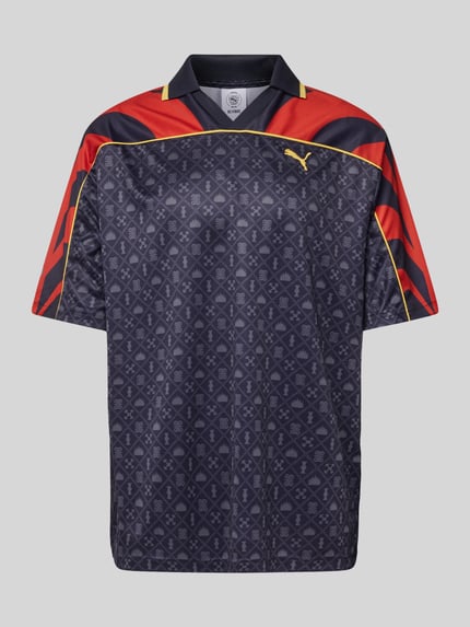 PUMA Performance Relaxed Fit Trikot mit Logo-Print Modell 'ROAD TO UNITY' Dunkelblau 2