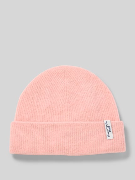 Marc O'Polo DENIM Beanie met alpaca en scheerwol Roze - 1