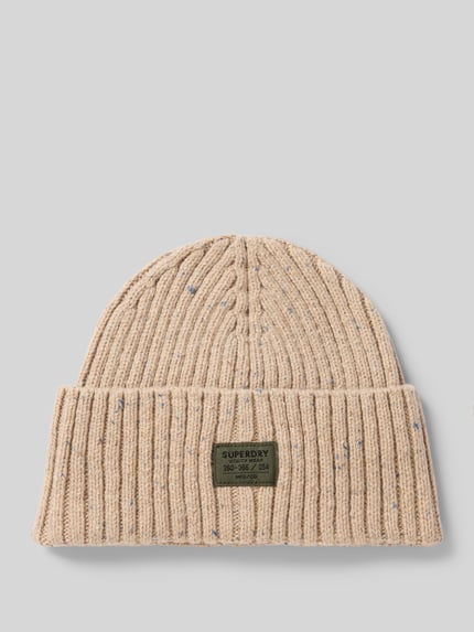 Superdry Beanie met wol Beige gemêleerd - 1
