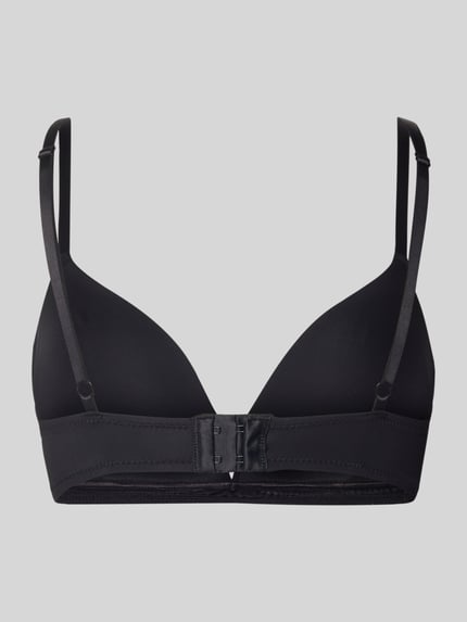 Produktfoto, Triangel-BH mit leicht wattierten Cups von Jake*s Casual, czarny, matowy materiał, regulowane ramiączka, zapięcie na haftki, materiał z domieszką stretch